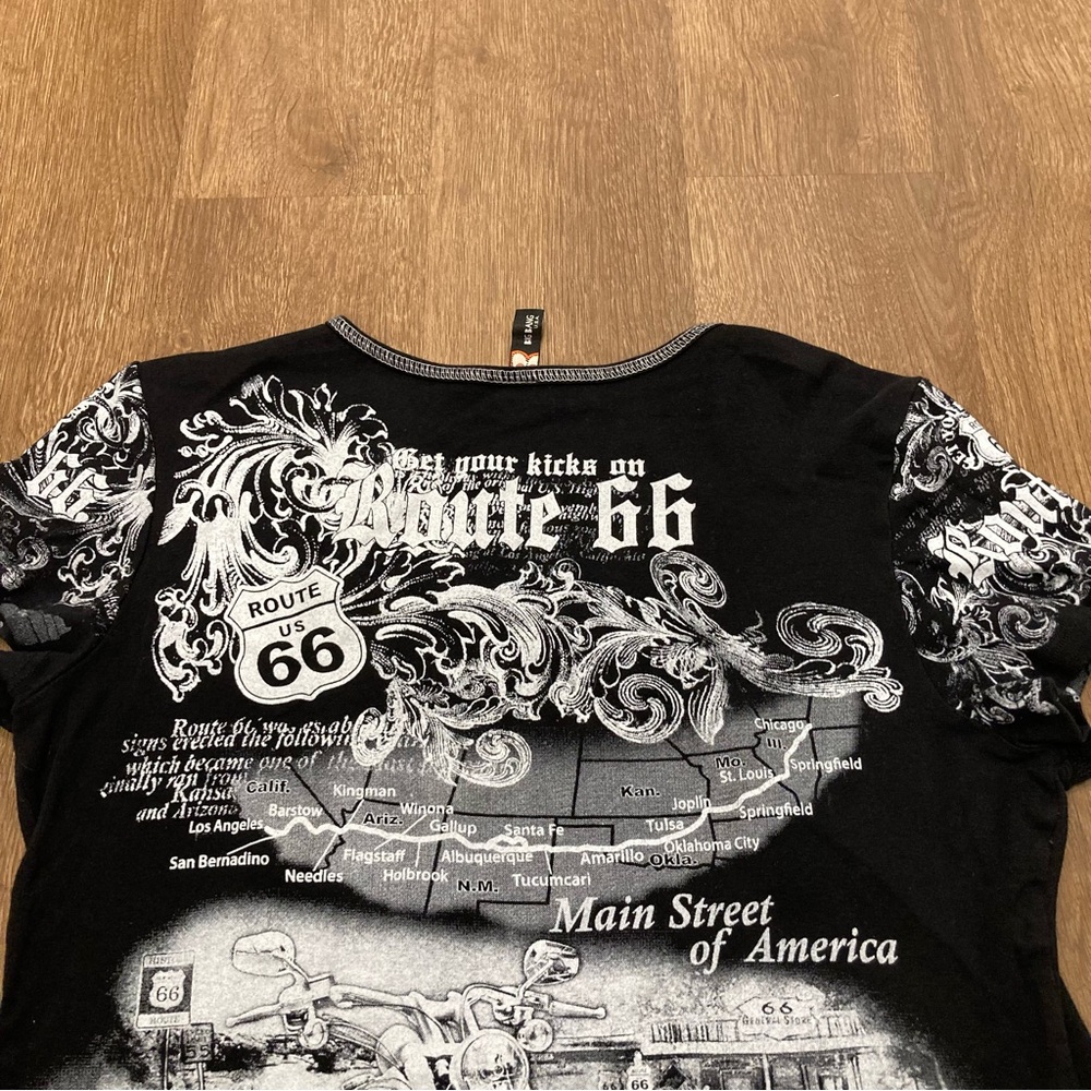 Route 66 Graphic T-Shirt Big Bang Made in USA XL Motorcycle - Picture 7 of 16
